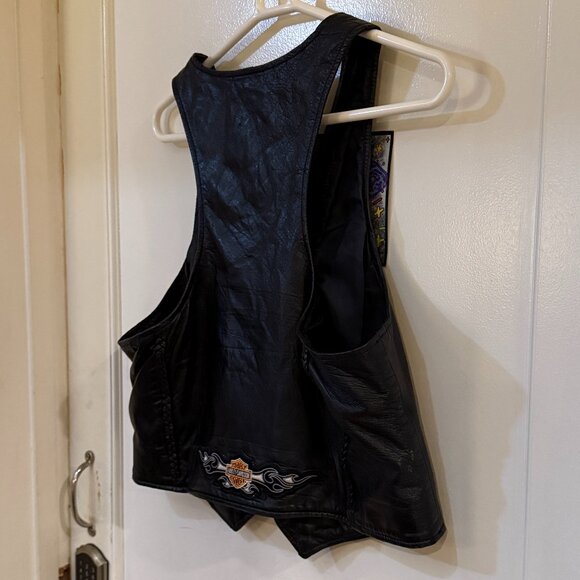 Women’s Harley Davidson Leather Riding Vest - Picture 4 of 7